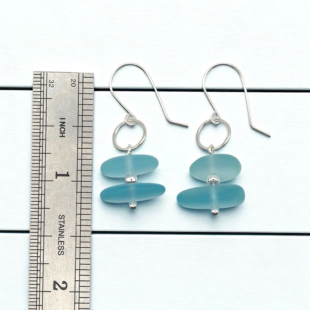 Sea Glass - Seafoam Blue Earrings Earrings Bijou by SAM
