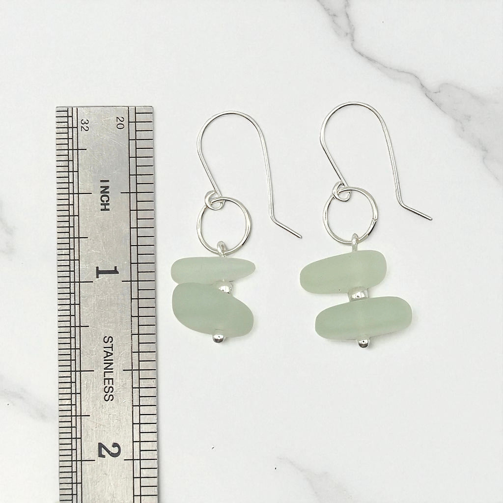 Sea Glass - Pale Green Earrings Earrings Bijou by SAM