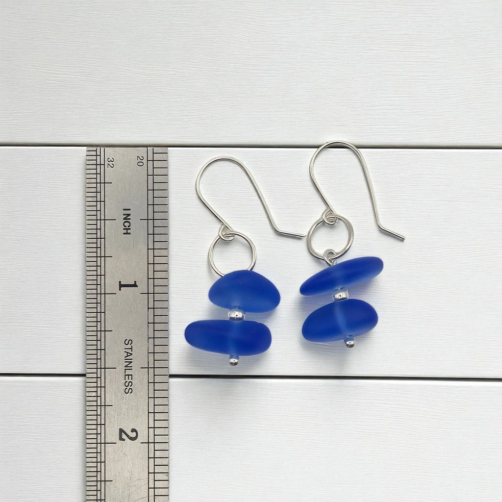 Sea Glass - Cobalt Blue Earrings Earrings Bijou by SAM