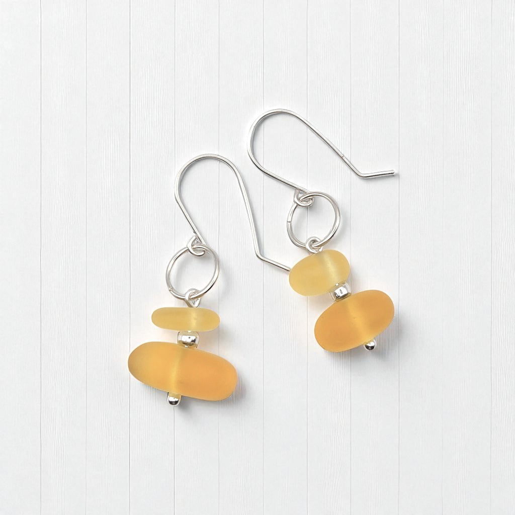 Sea Glass - Sunny Yellow Earrings Earrings Bijou by SAM