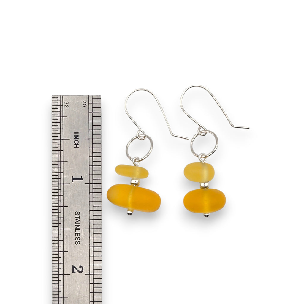 Sea Glass - Sunny Yellow Earrings Earrings Bijou by SAM