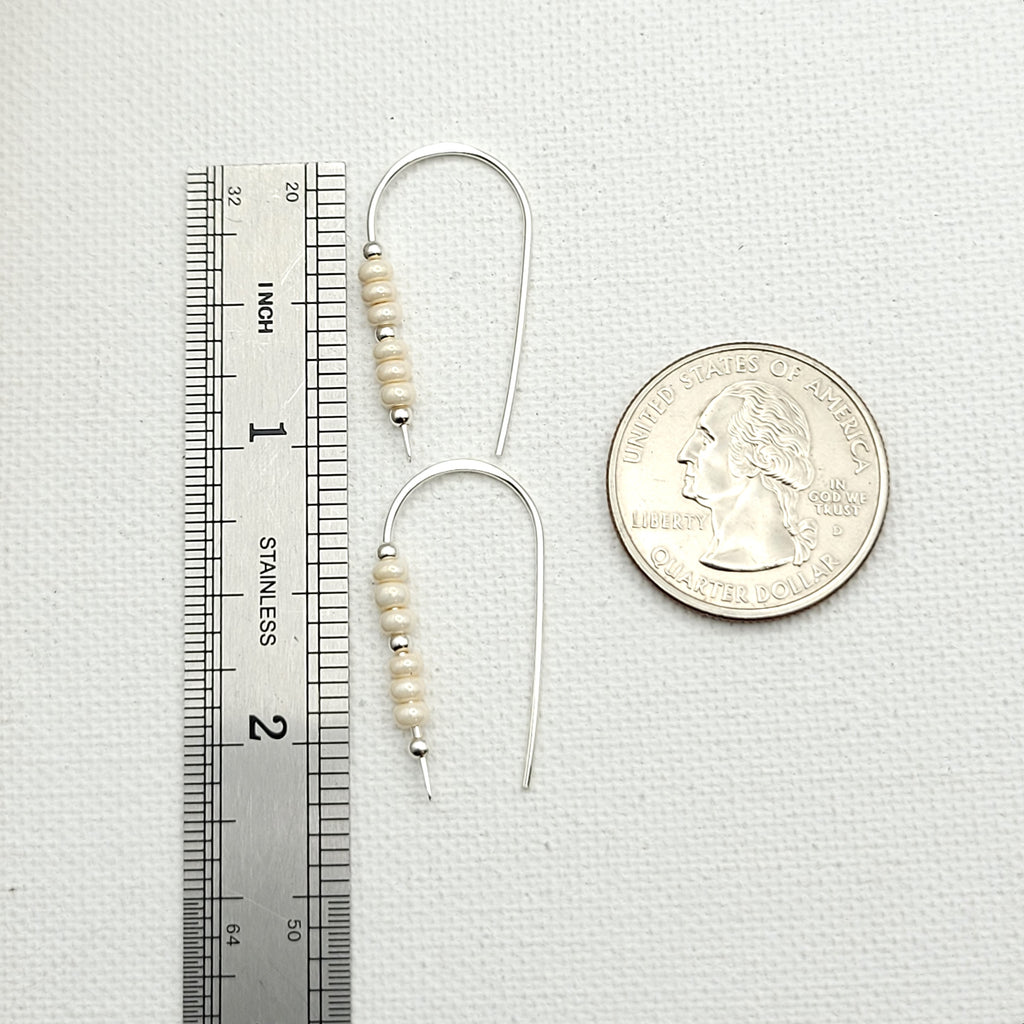 Cheval - Silver and Pearl Earrings Bijou by SAM