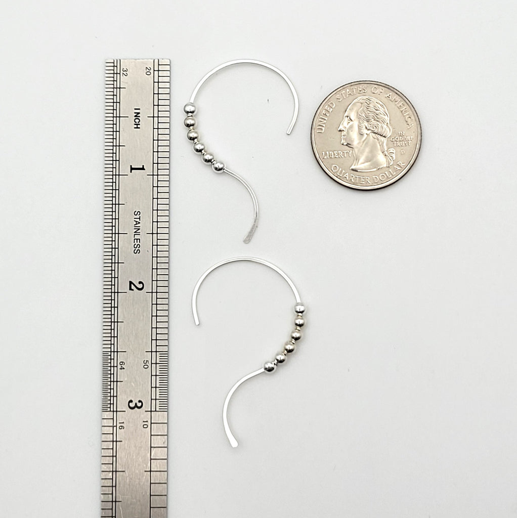 Open Heart - Silver & Silver Earrings Bijou by SAM