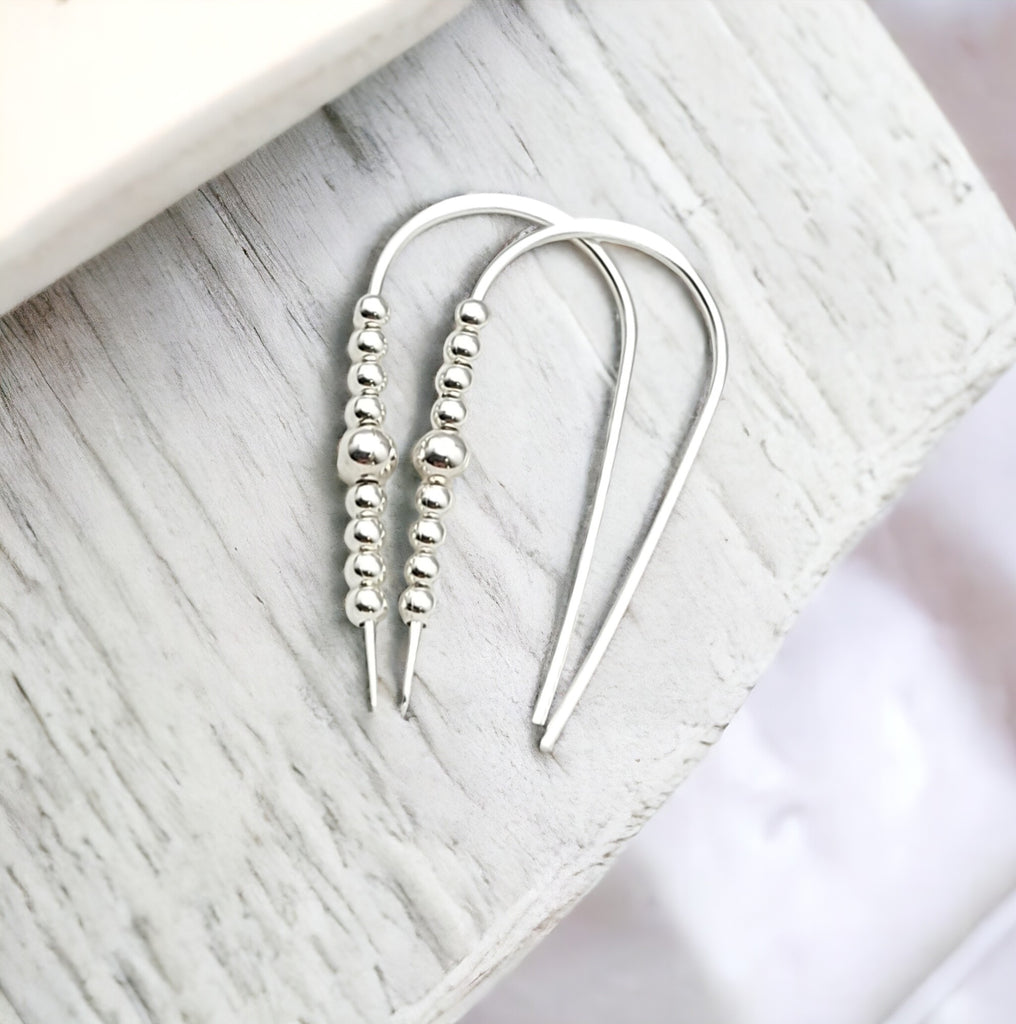 Cheval - Silver and Silver Earrings Bijou by SAM