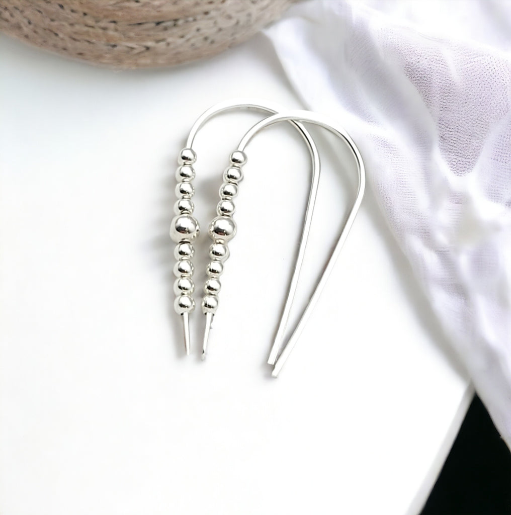 Cheval - Silver and Silver Earrings Bijou by SAM