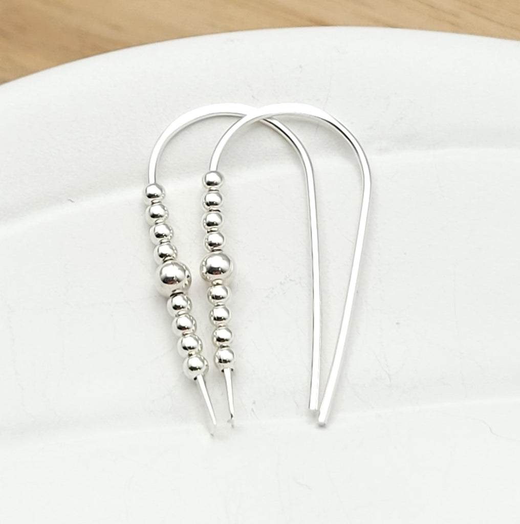 Cheval - Silver and Silver Earrings Bijou by SAM