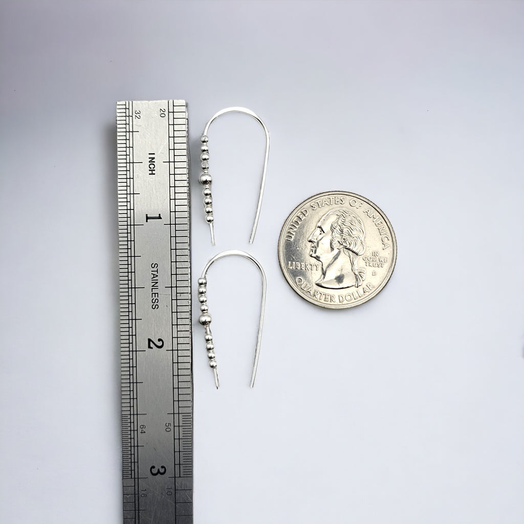 Cheval - Silver and Silver Earrings Bijou by SAM