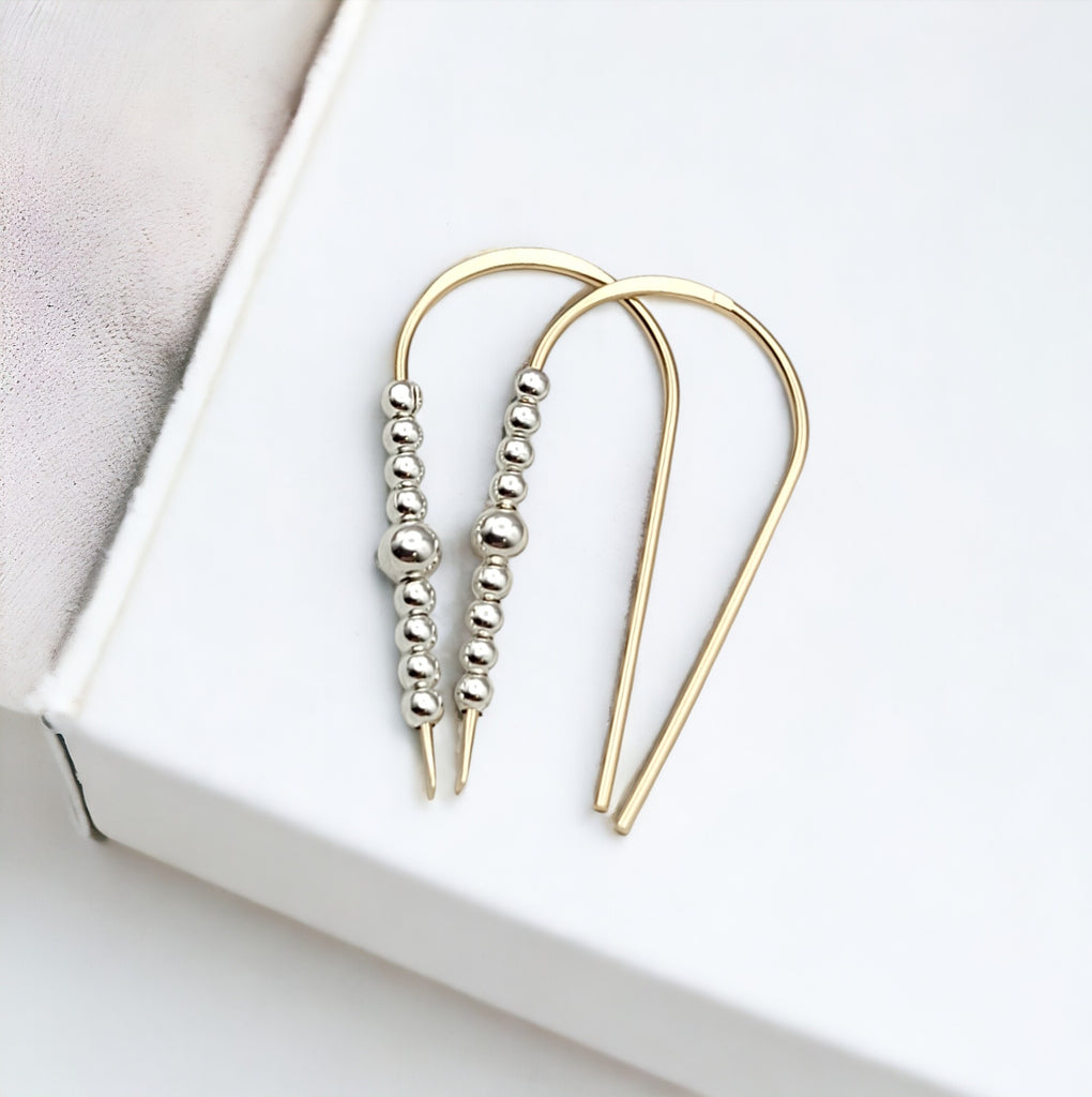 Cheval - Gold & Silver Earrings Bijou by SAM