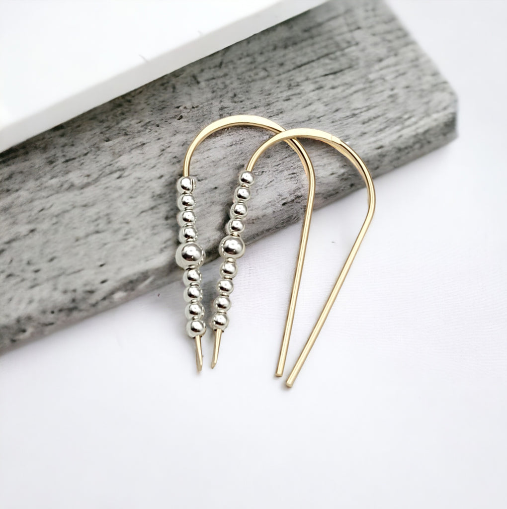 Cheval - Gold & Silver Earrings Bijou by SAM