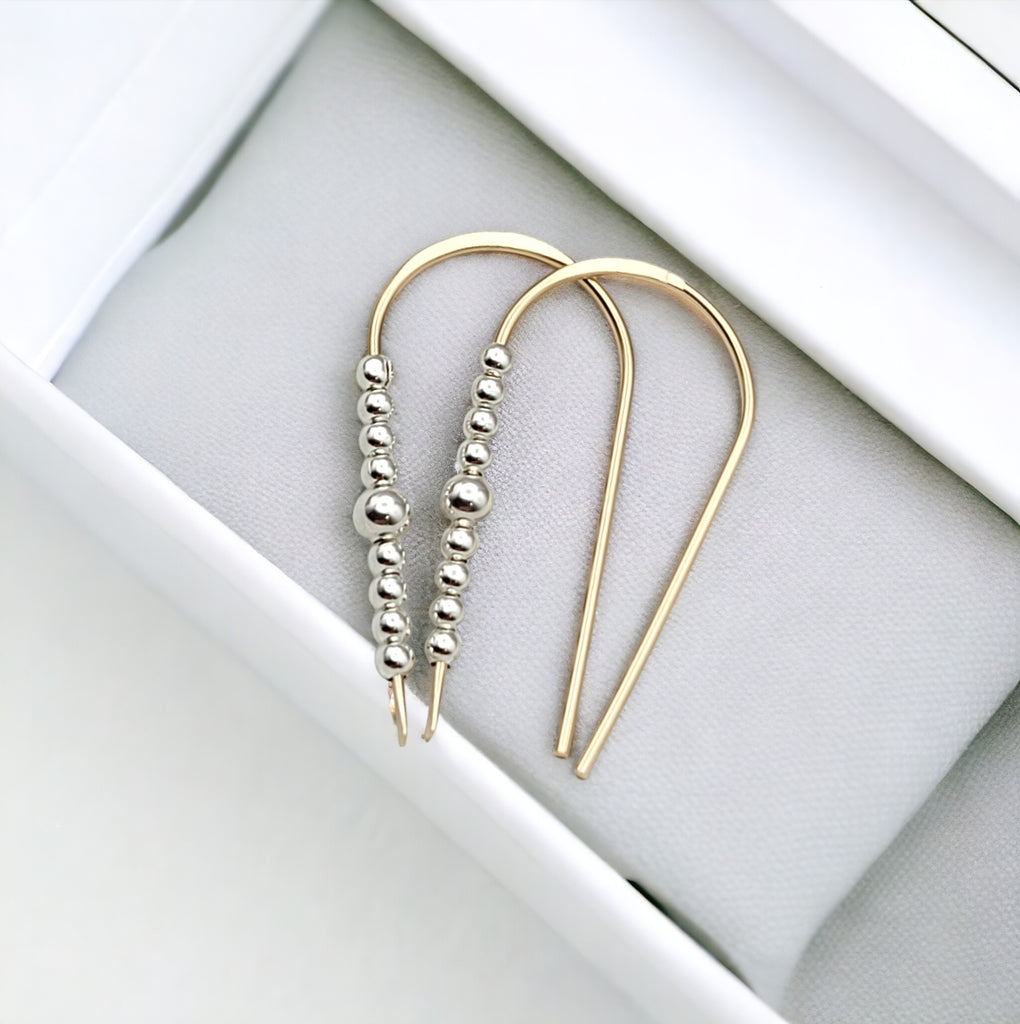 Cheval - Gold & Silver Earrings Bijou by SAM