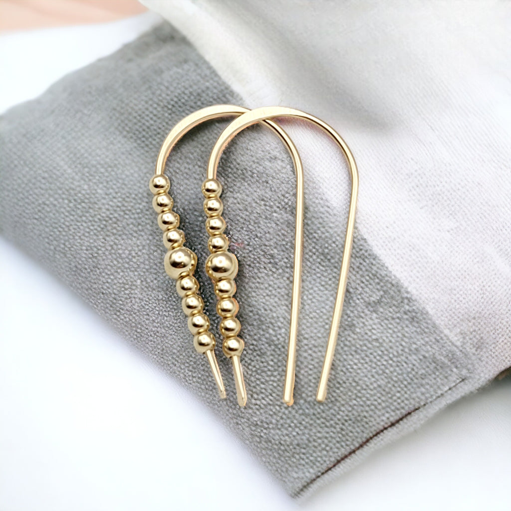 Cheval - Gold & Gold Earrings Bijou by SAM