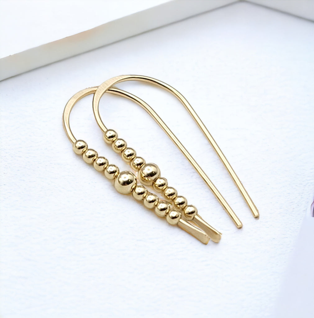 Cheval - Gold & Gold Earrings Bijou by SAM