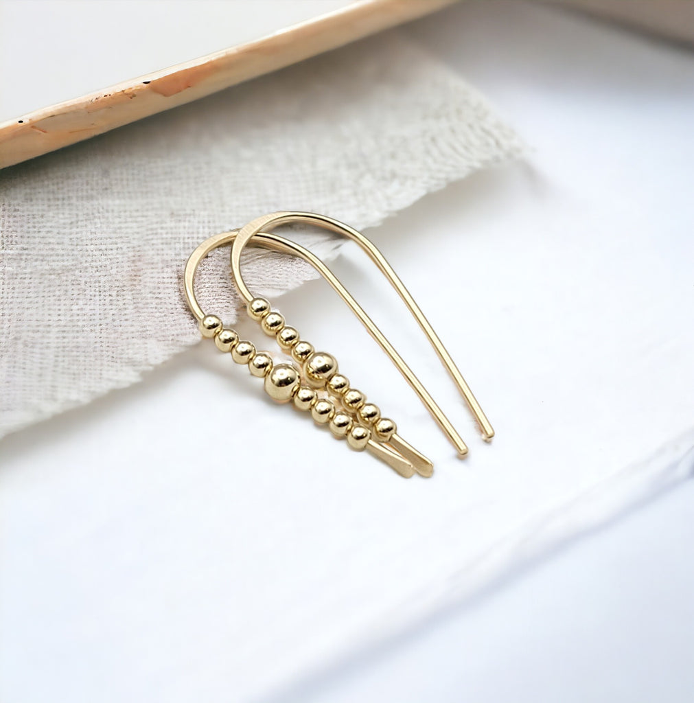 Cheval - Gold & Gold Earrings Bijou by SAM