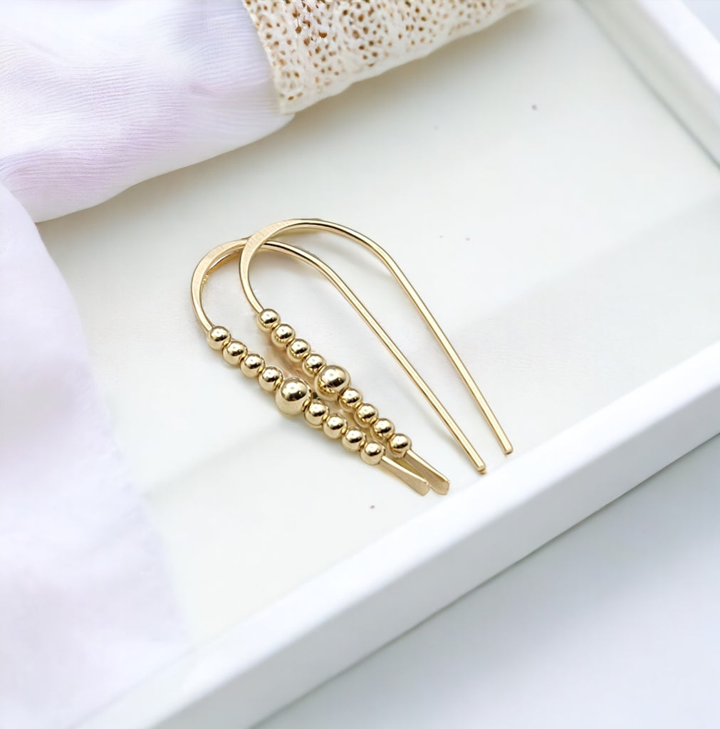 Cheval - Gold & Gold Earrings Bijou by SAM