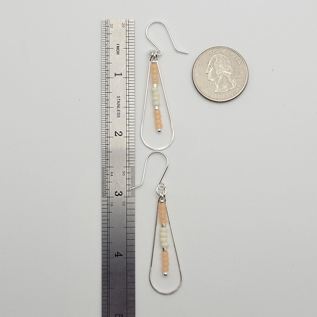 Harley - Silver with Peaches & Cream Earrings Bijou by SAM