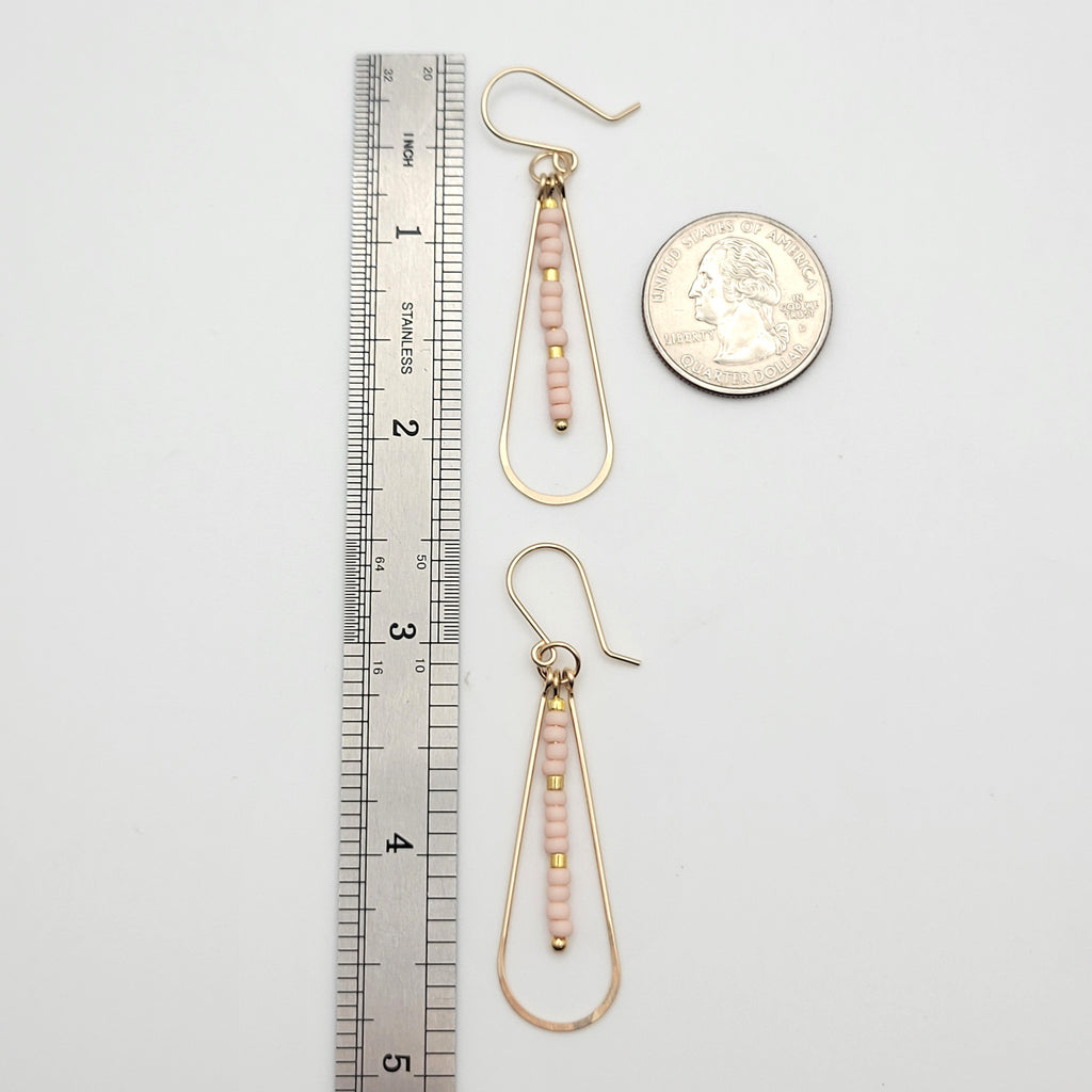 Harley - Gold & Pale Pink Earrings Bijou by SAM