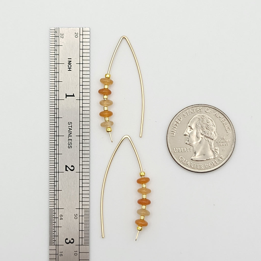 Wish - Orange Aventurine & Gold  Bijou by SAM