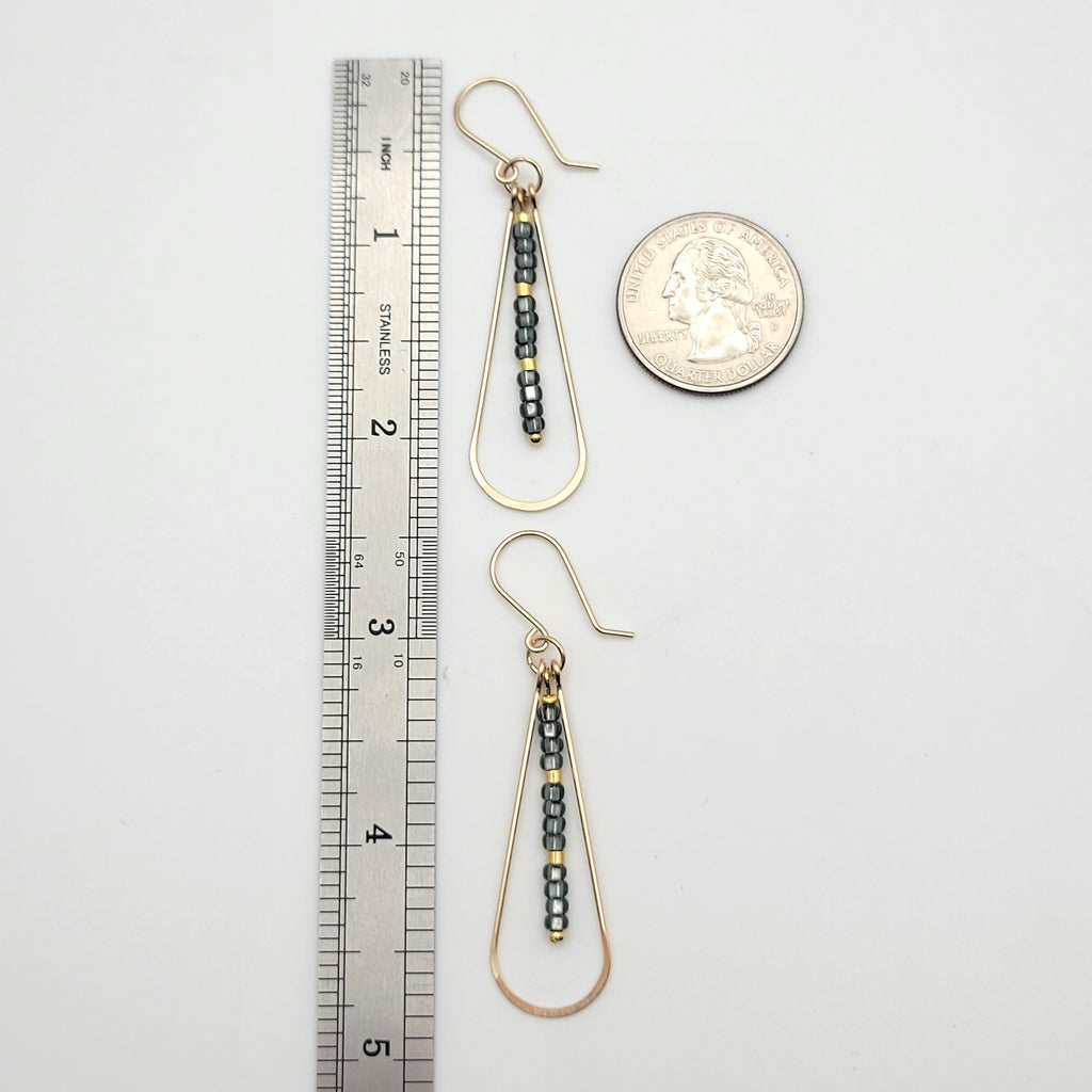 Harley - Gold & Smokey Quartz Earrings Bijou by SAM