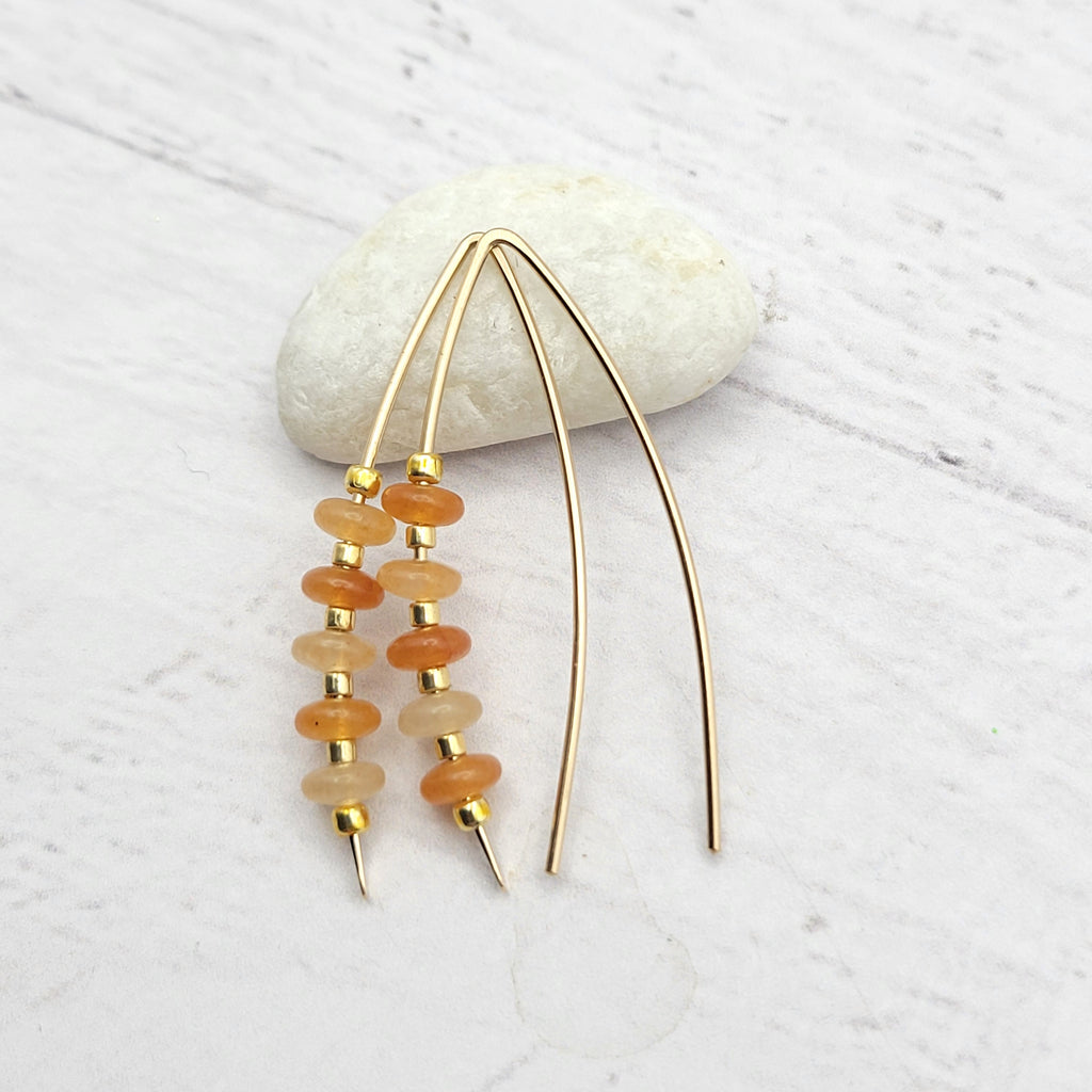 Wish - Orange Aventurine & Gold  Bijou by SAM