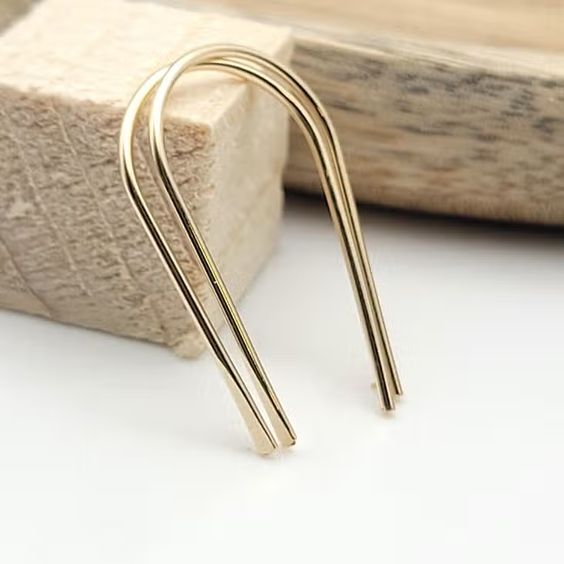 Cheval - Gold Threaders Earrings Bijou by SAM