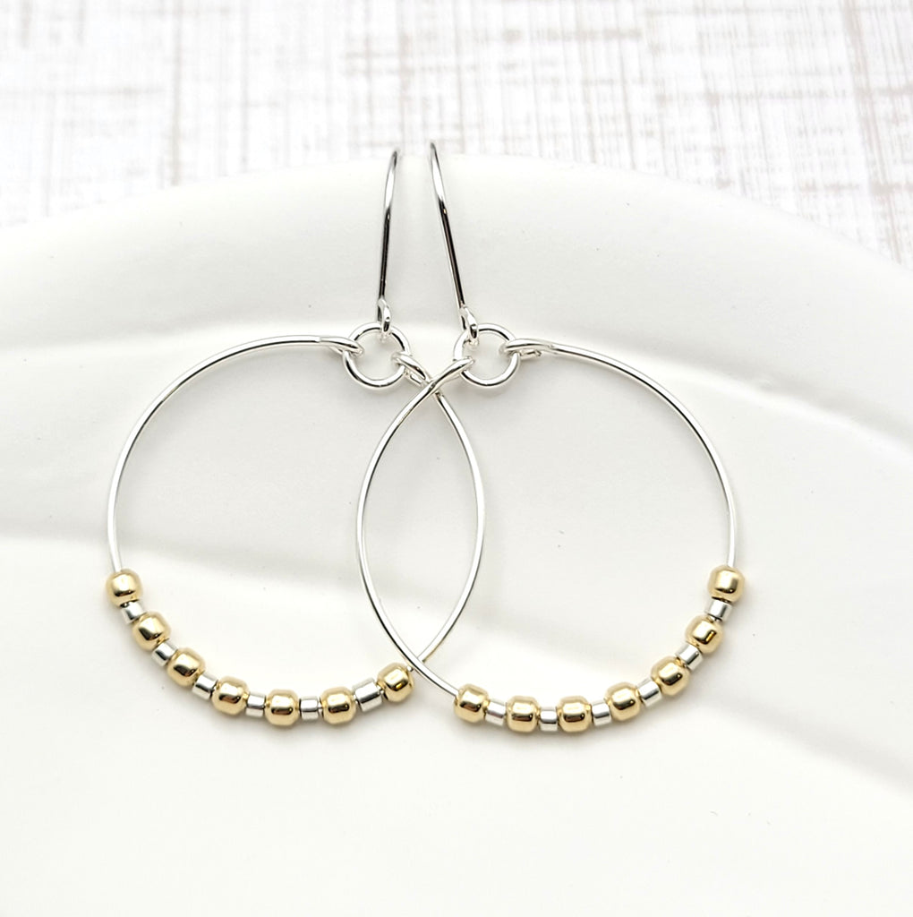 Luxe - Silver & Gold Earrings Bijou by SAM