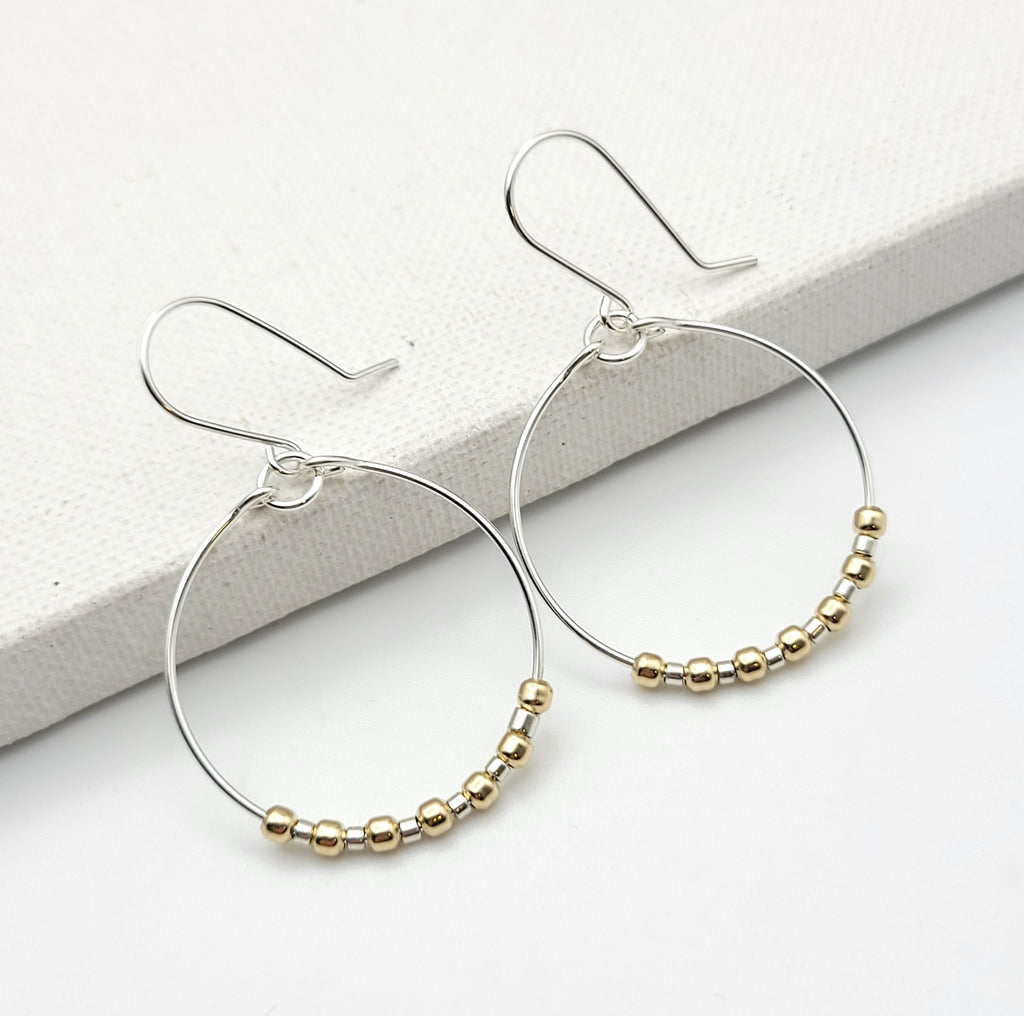 Luxe - Silver & Gold Earrings Bijou by SAM