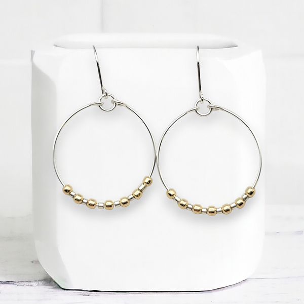 Luxe - Silver & Gold Earrings Bijou by SAM