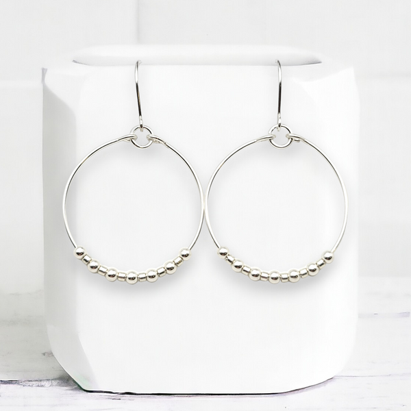 Luxe - Silver & Silver Earrings Bijou by SAM