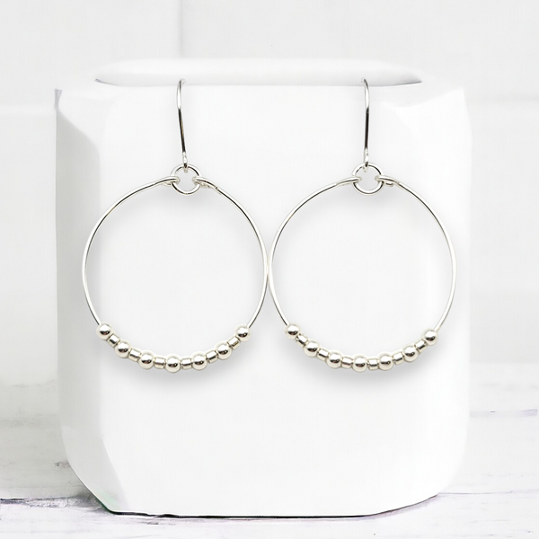 Luxe - Silver & Silver Earrings Bijou by SAM   