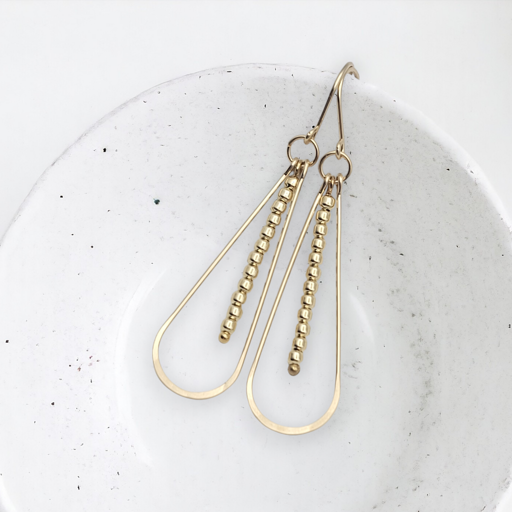 Harley - Gold & Gold Earrings Bijou by SAM