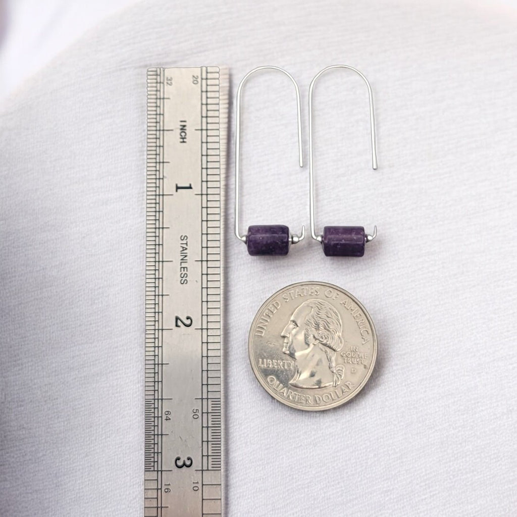 Arc - Silver & Amethyst Earrings Bijou by SAM