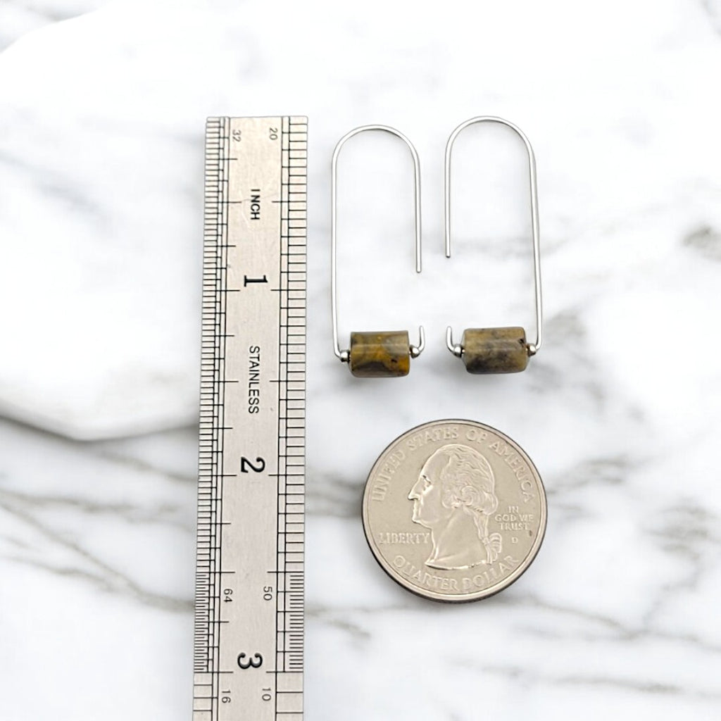 Arc - Silver & Crazy Lace Agate Earrings Bijou by SAM