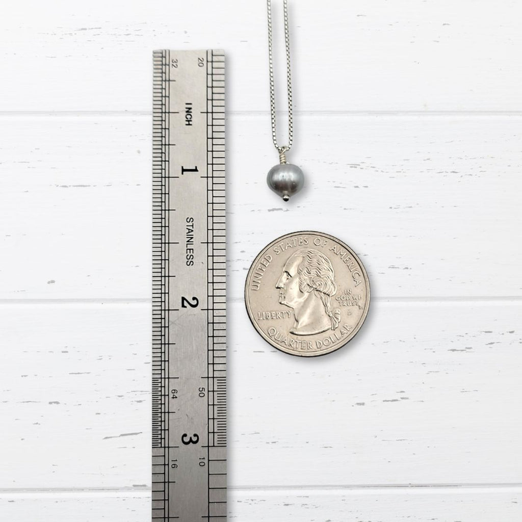 Pearl - Silver & Gray Necklace Necklace Bijou by SAM