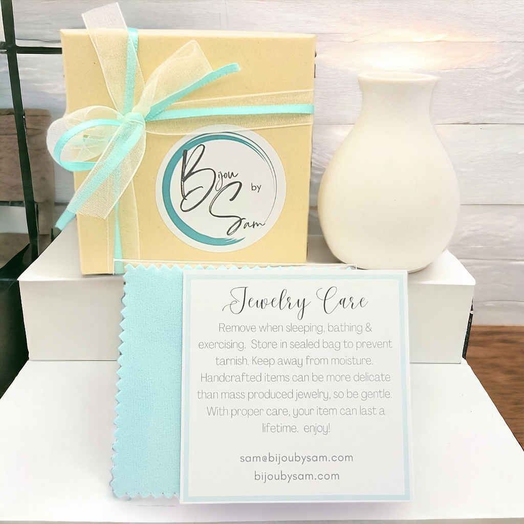 Harley - Gold & Teal Earrings Bijou by SAM