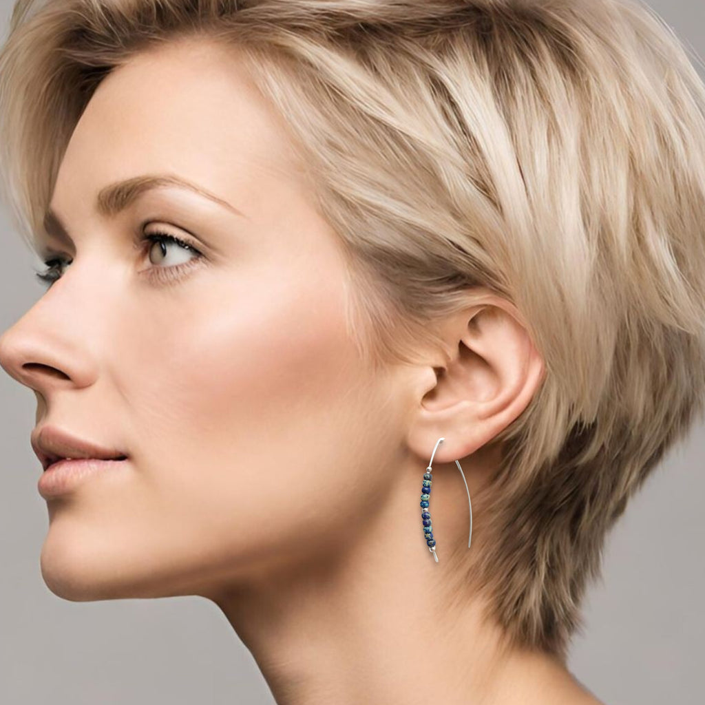 Wish - Denim Blue Earrings Bijou by SAM