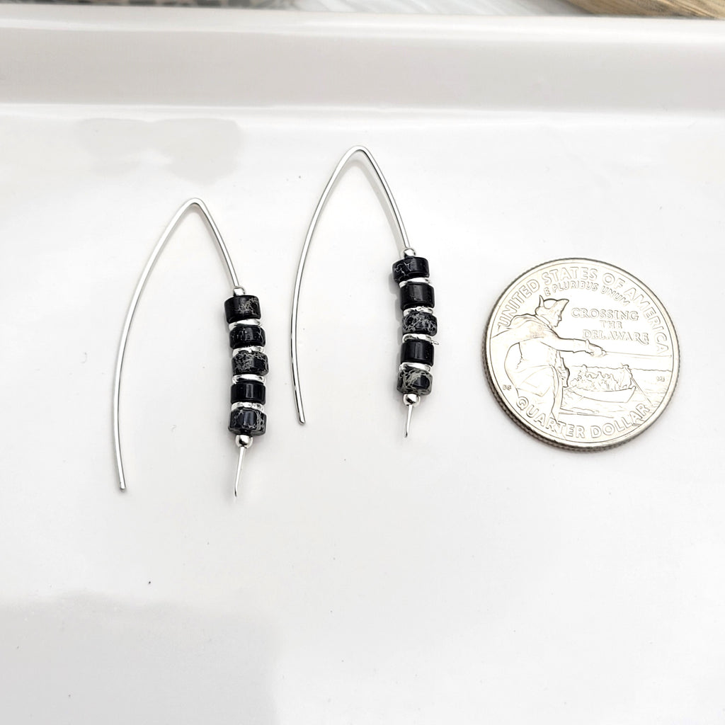 Wish - Black Jasper Earrings Bijou by SAM