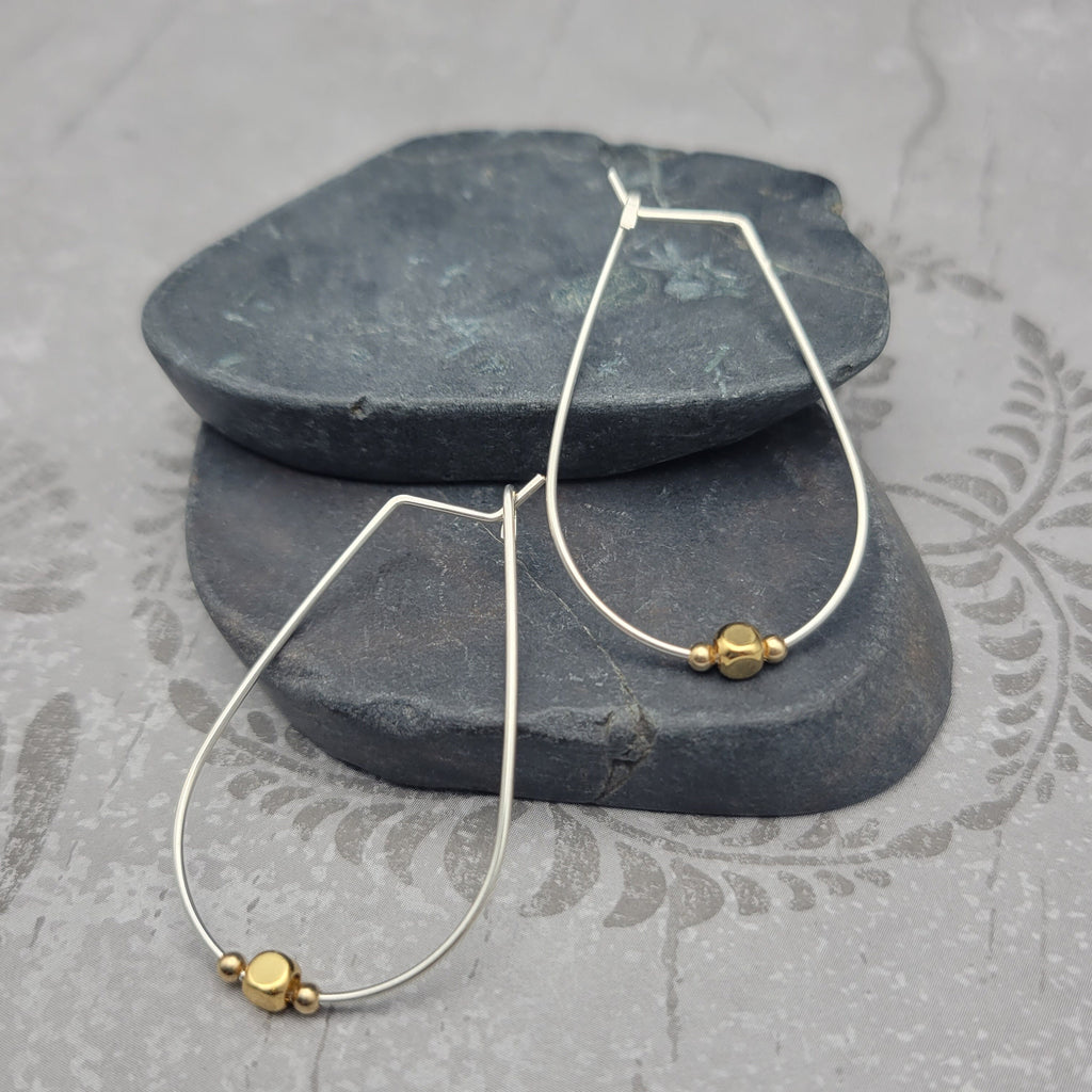 Luxe - Silver & Gold Hoops Earrings Etsy