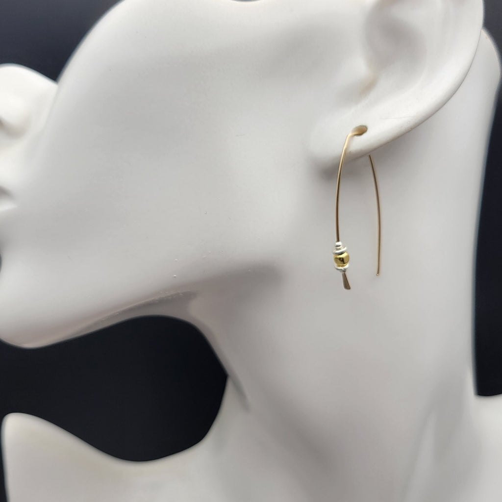 Luxe - Modern Gold Threaders Earrings Etsy