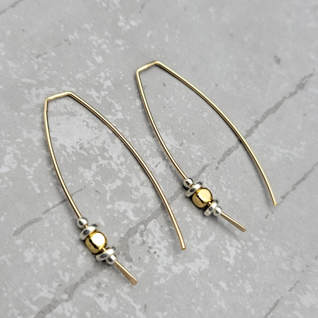 Luxe - Modern Gold Threaders Earrings Etsy