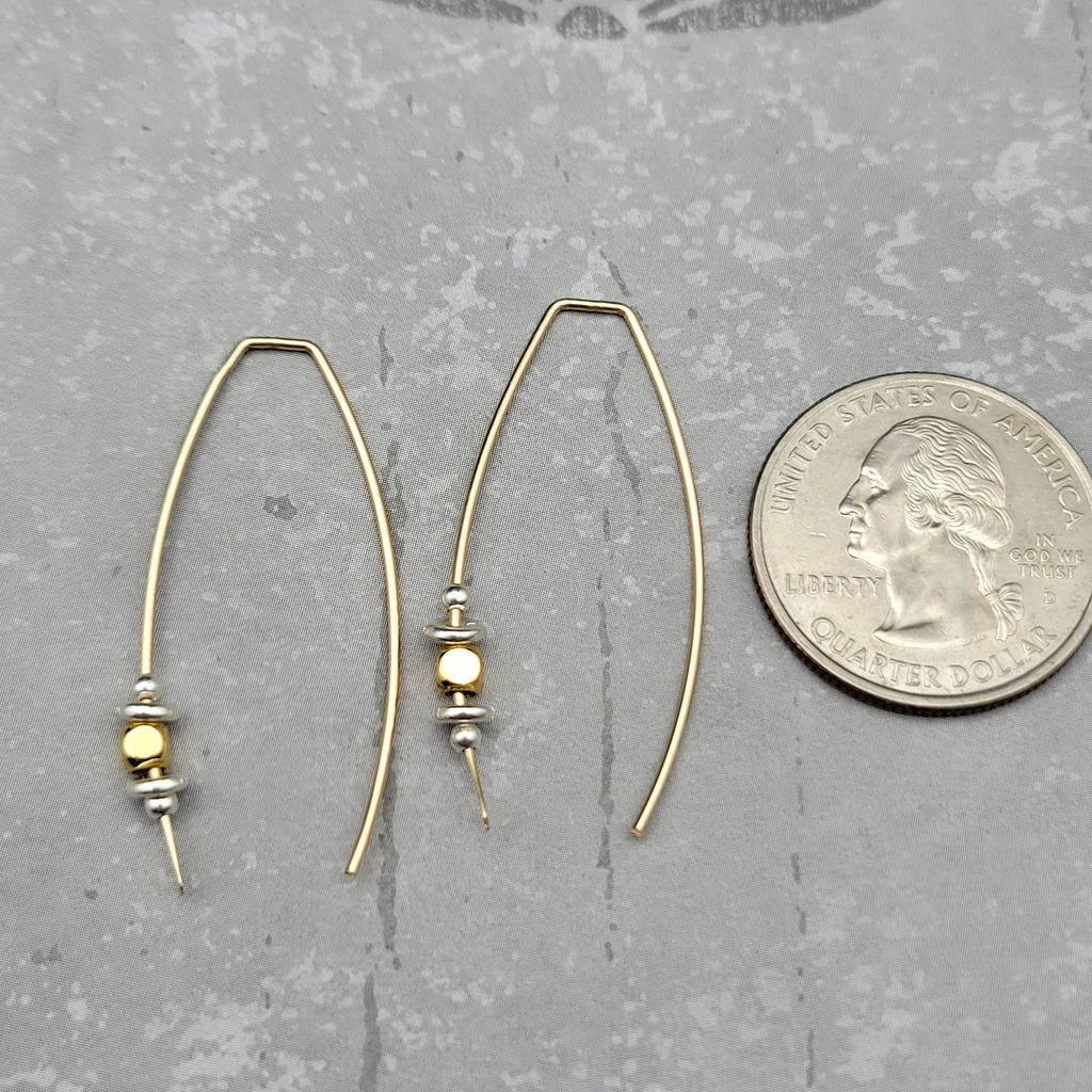 Luxe - Modern Gold Threaders Earrings Etsy