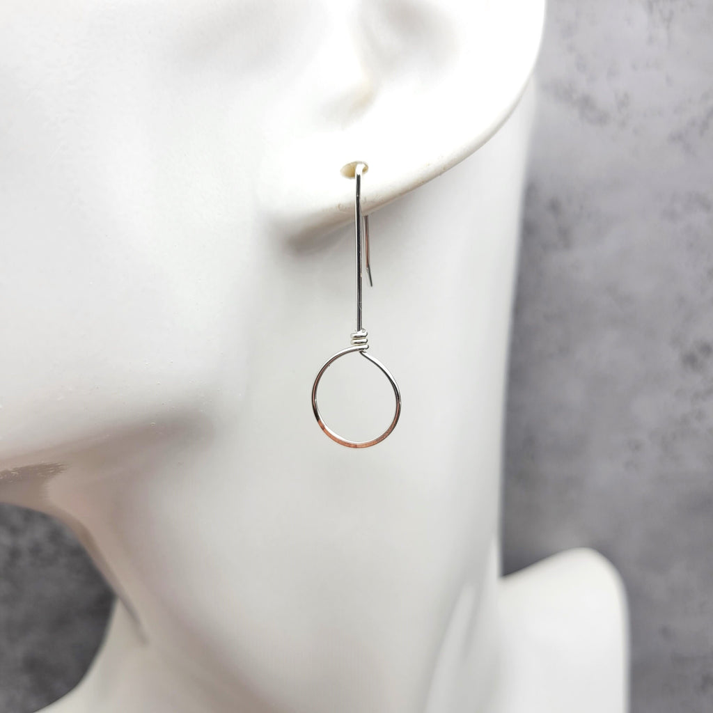 Silver Threaders - Hammered Hoop Earrings Etsy