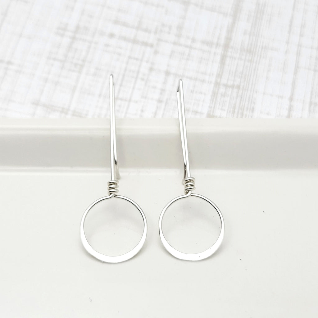 Silver Threaders - Hammered Hoop Earrings Etsy