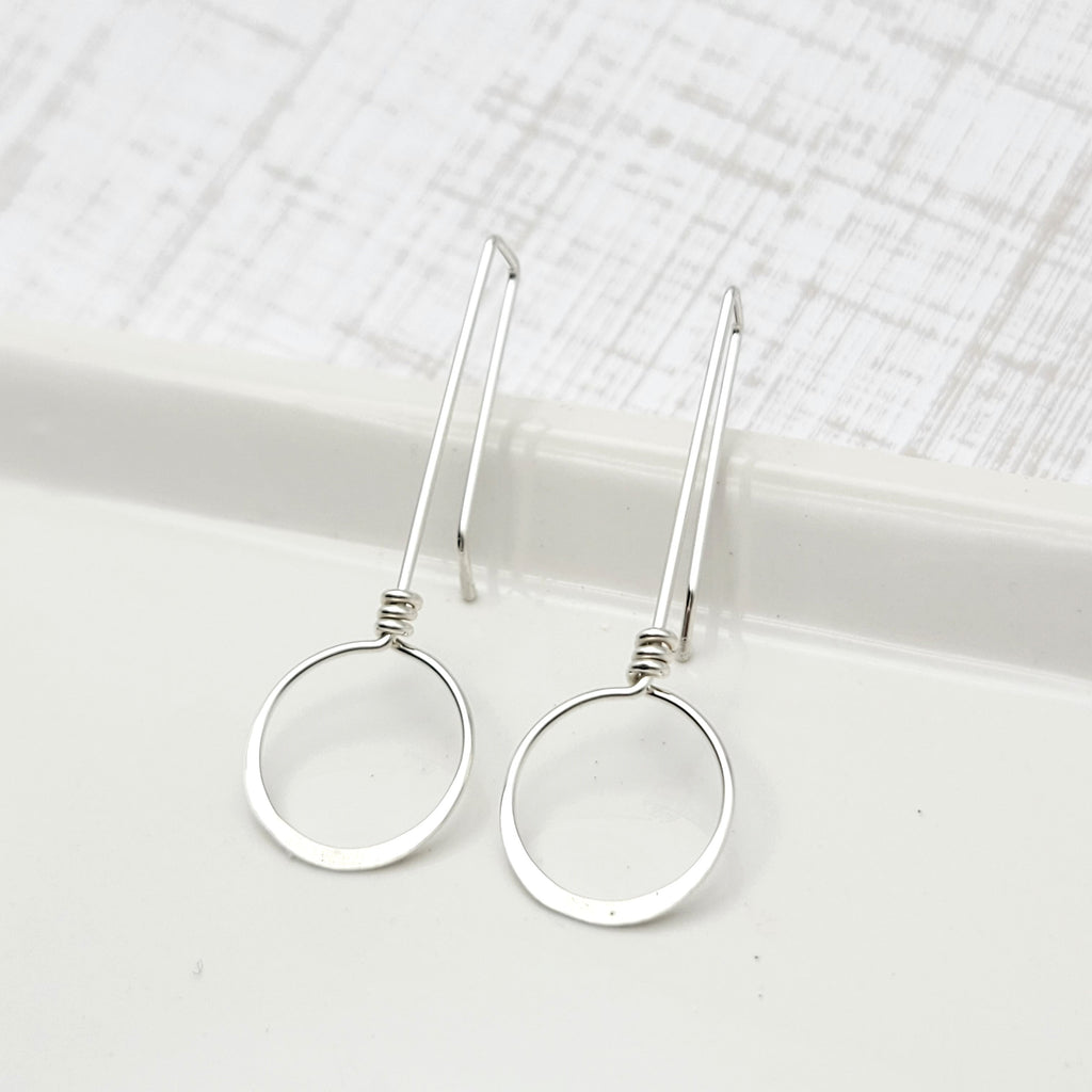Silver Threaders - Hammered Hoop Earrings Etsy