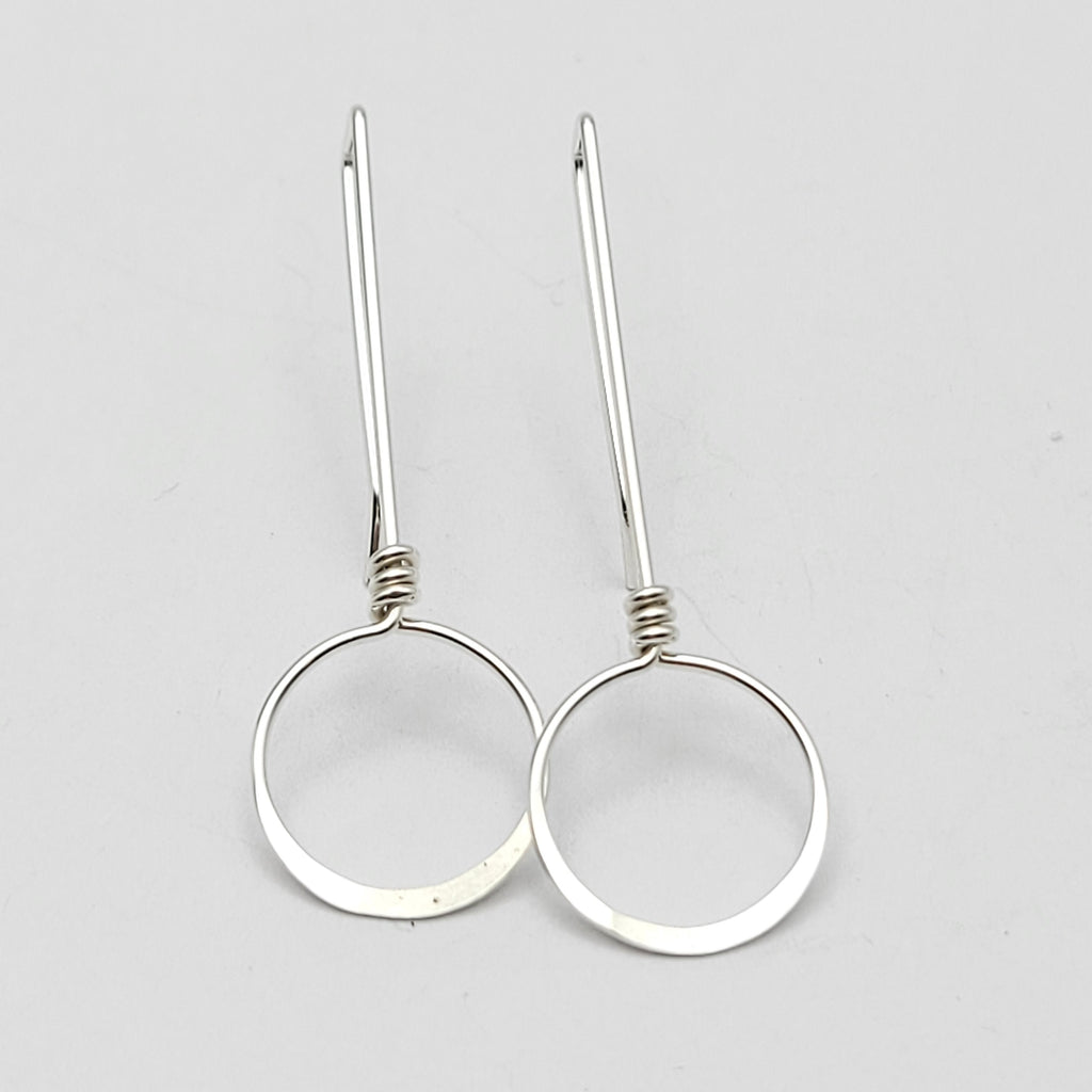 Silver Threaders - Hammered Hoop Earrings Etsy