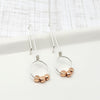Silver & Copper Threaders Earrings Etsy   