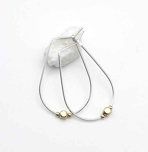 Luxe - Silver & Gold Hoops Earrings Etsy