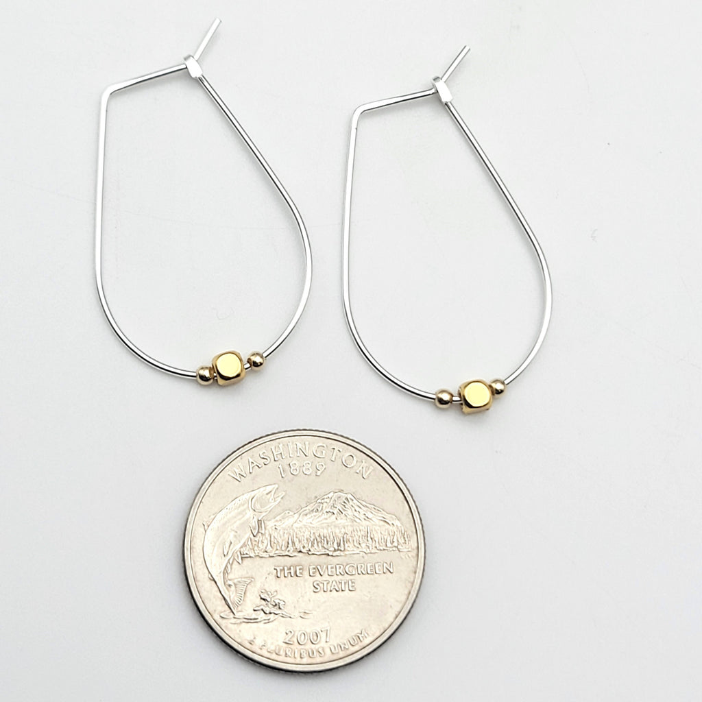 Luxe - Silver & Gold Hoops Earrings Etsy