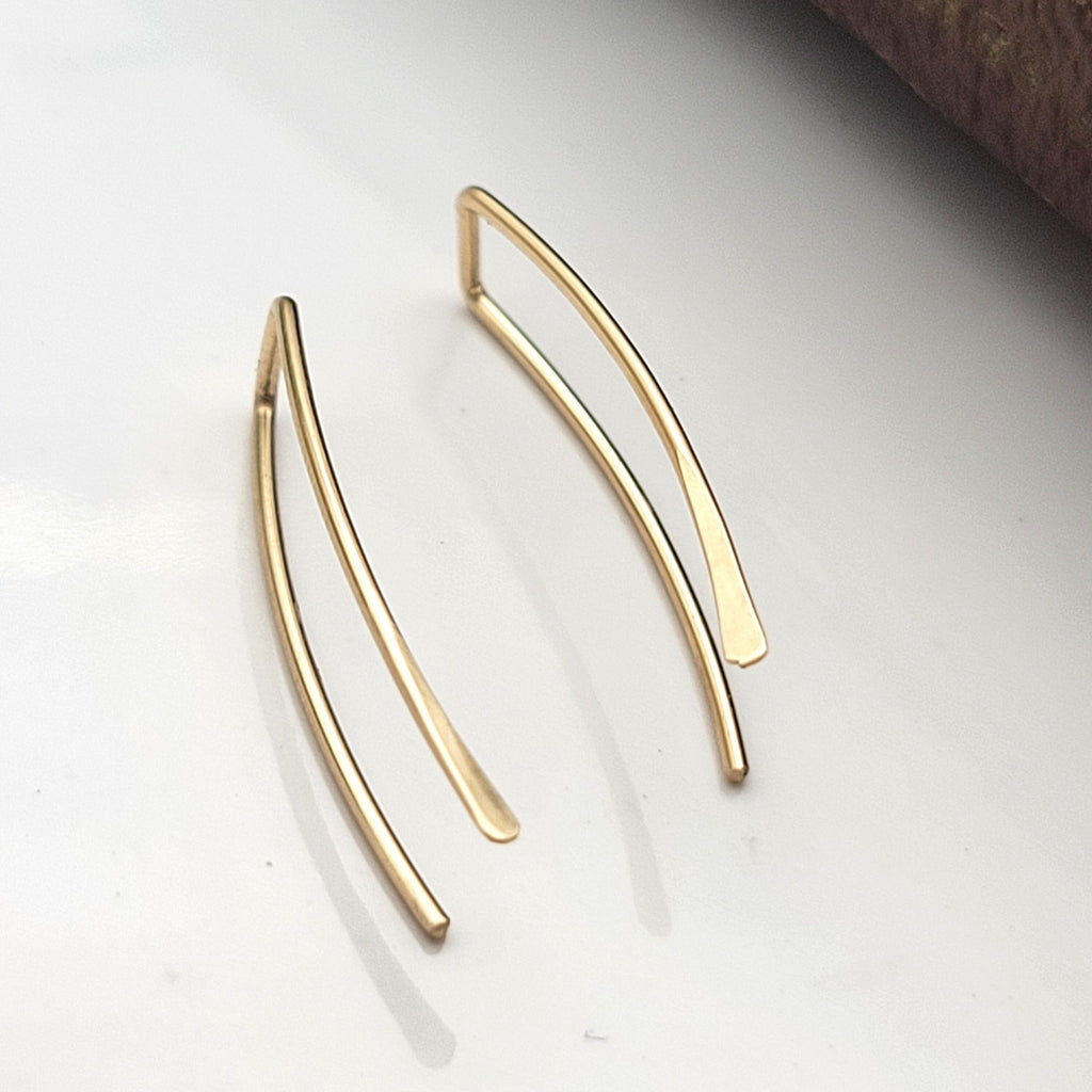 Hugs - Gold Ear Climber Earrings Etsy