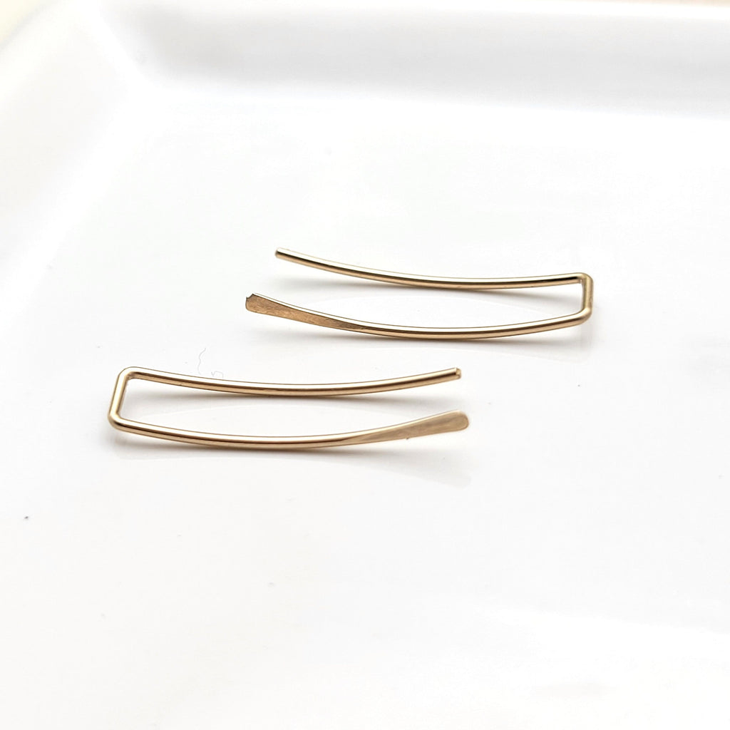 Hugs - Gold Ear Climber Earrings Etsy