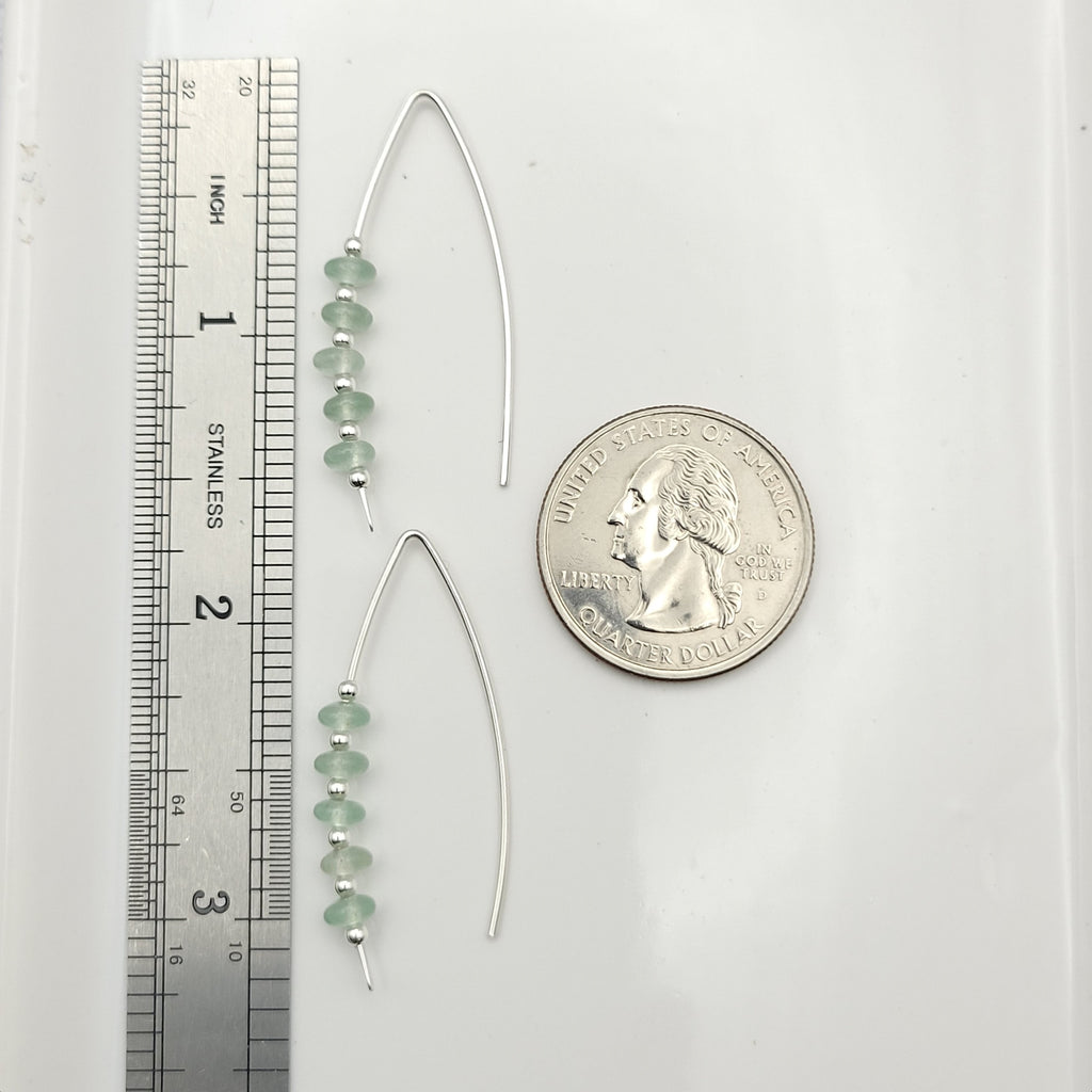 Wish - Silver & Green Aventurine Earrings Etsy